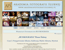 Tablet Screenshot of blog.akademiafotografiislubnej.pl